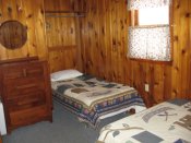 A view of the second bedroom in Cabin #11.