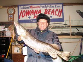 Ice Fishing at Iowana Beach is great Minnesota winter fun!